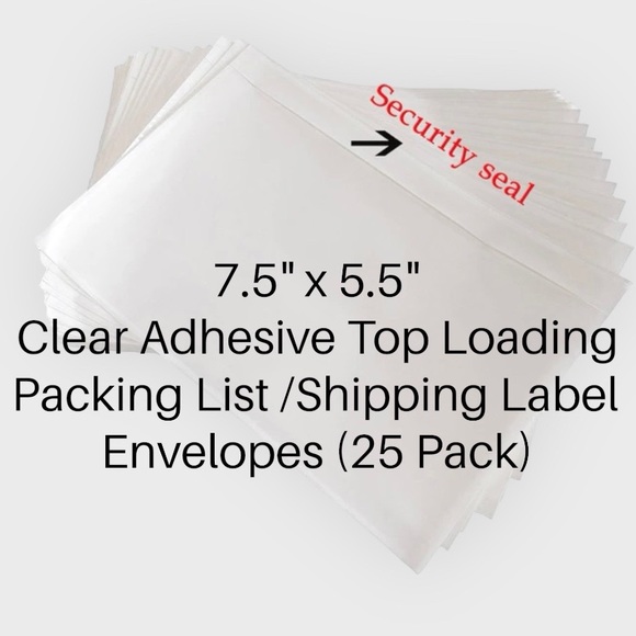 Shipping Label & Invoice Pockets 7 x 5.5 Pack of 25 - Picture 2 of 10